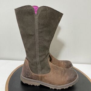 Timberland Tall Boots Brown Earthkeepers Girls Youth 4.5 Equestrian